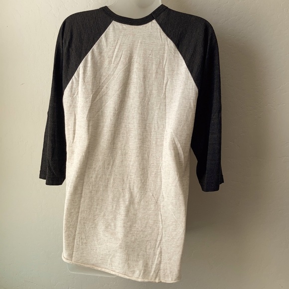 American Apparel M baseball jersey tee cream/gray - Picture 3 of 8